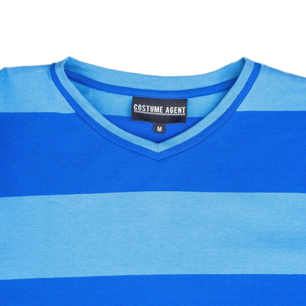 Blue and Detective Halloween Costume Blue Striped Shirt - Image 4