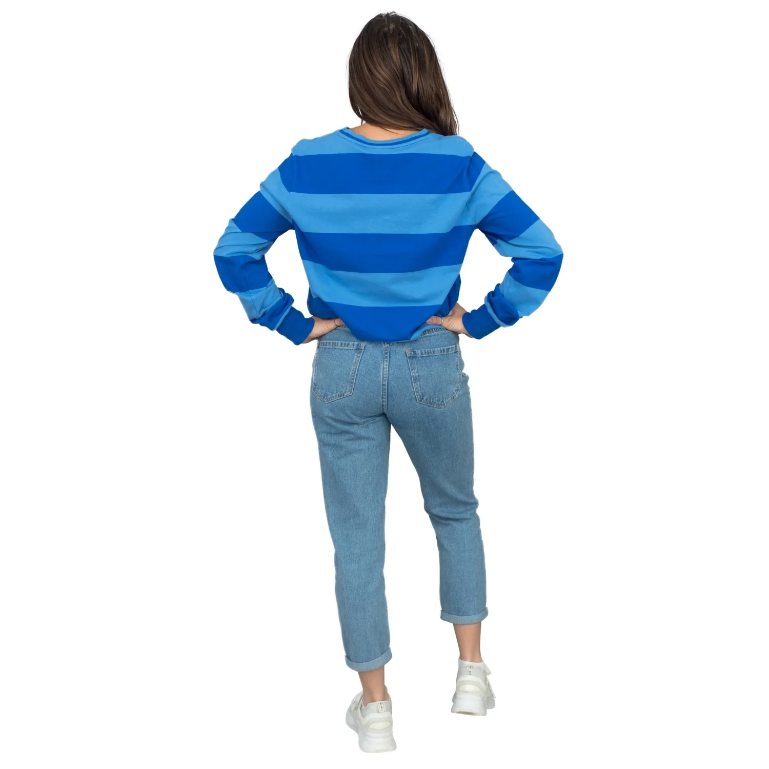 Blue and Detective Halloween Costume Green Striped Shirt - Image 7