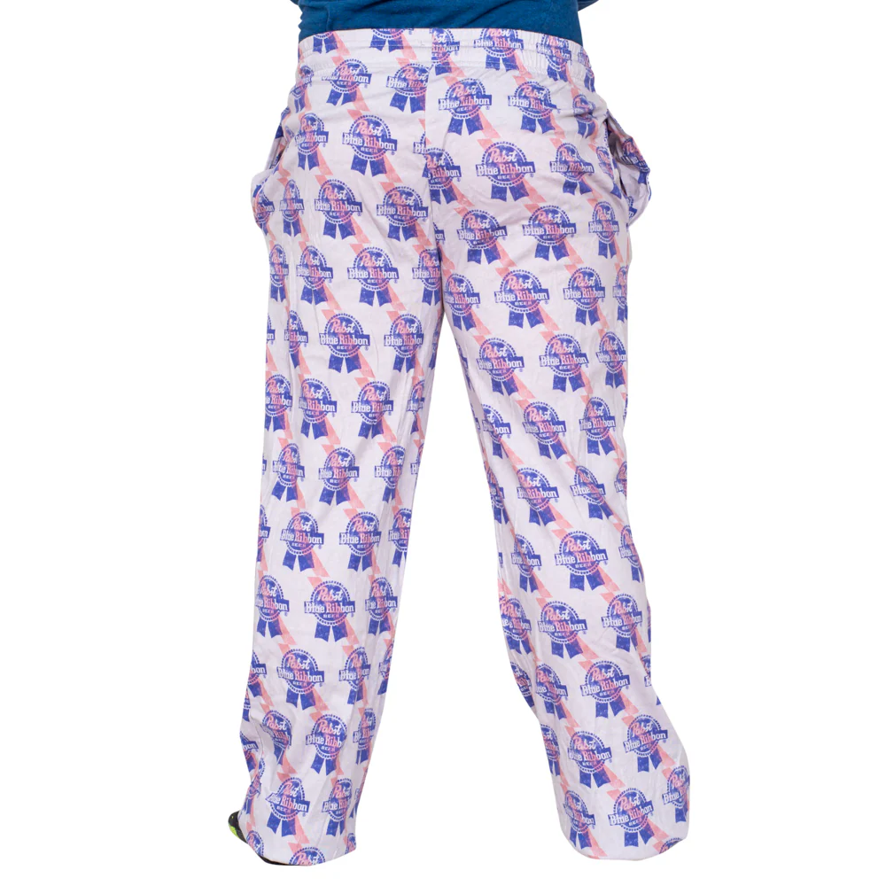 Blue Ribbon Beer Distressed Logo Lounge Pants - Image 2