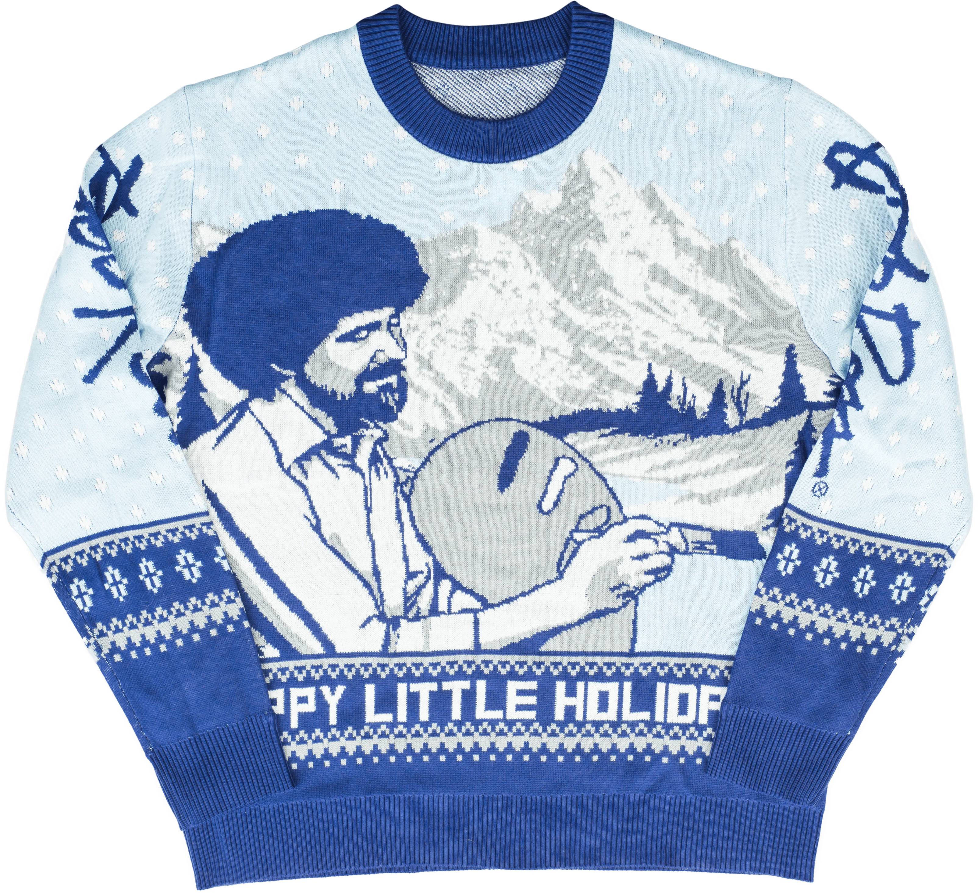 Bob Ross Happy Little Holidays Sweater - Image 3
