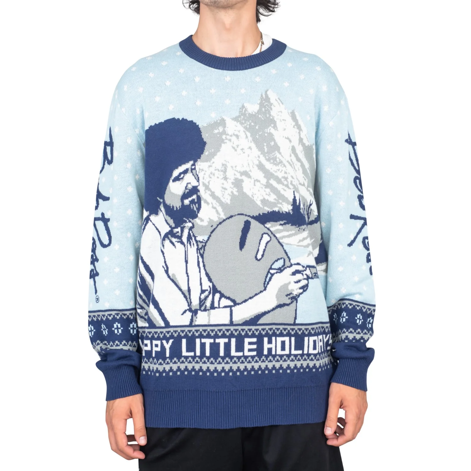 Bob Ross Happy Little Holidays Sweater - Image 8