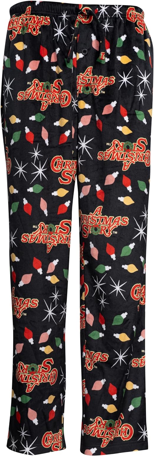 Brushed Fleece Holiday Lights PJs Lounge Pants Unisex Pajamas