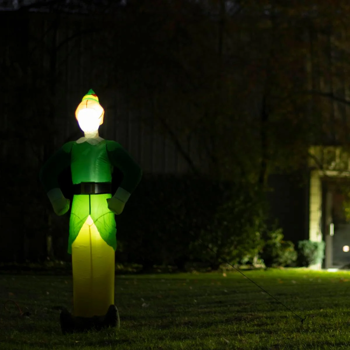 Buddy The Elf Indoor/Outdoor Xmas Light Up Inflated Yard Holiday Decoration - Image 6