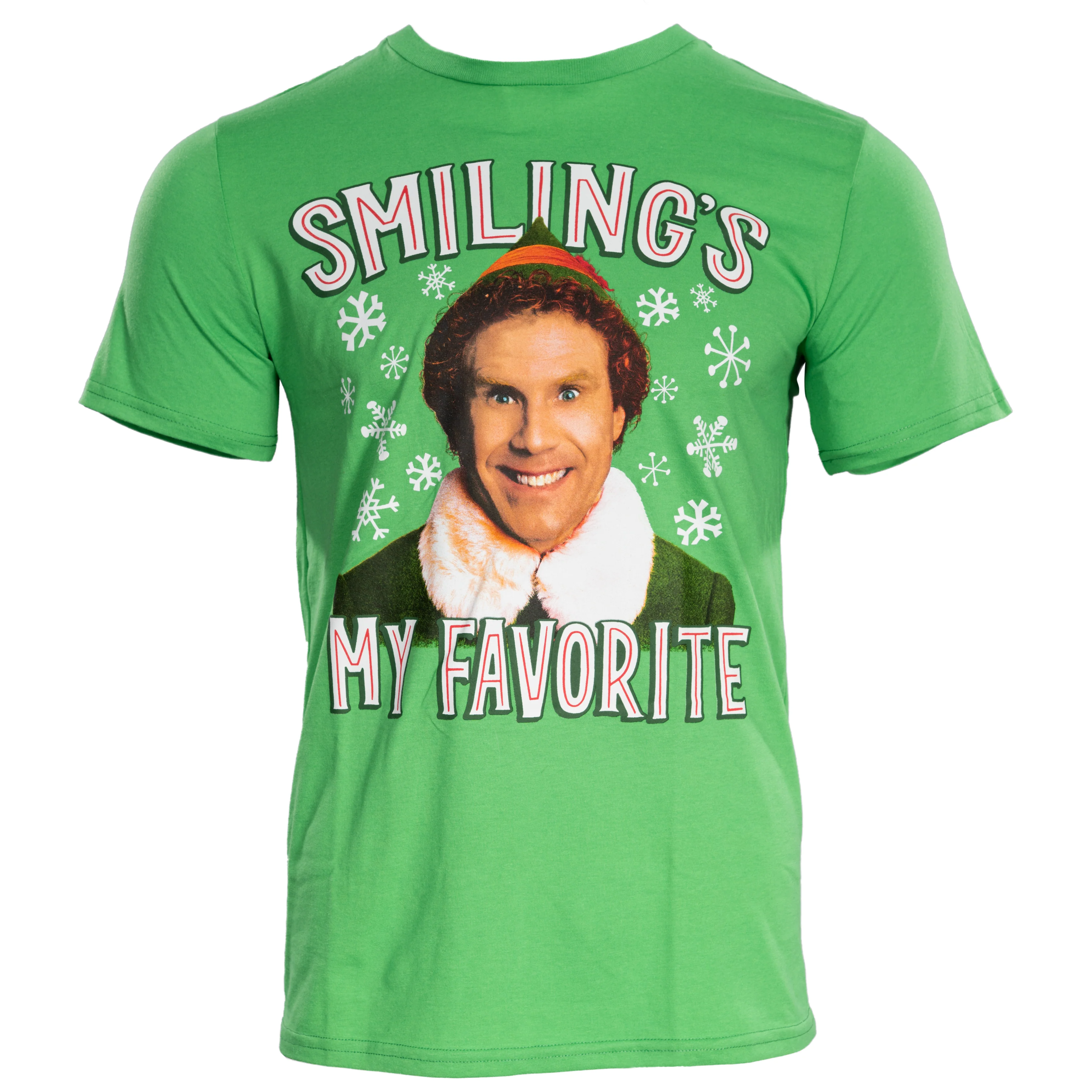 Buddy the Elf Smiling is my Favorite T-shirt Kelly Green - Image 2