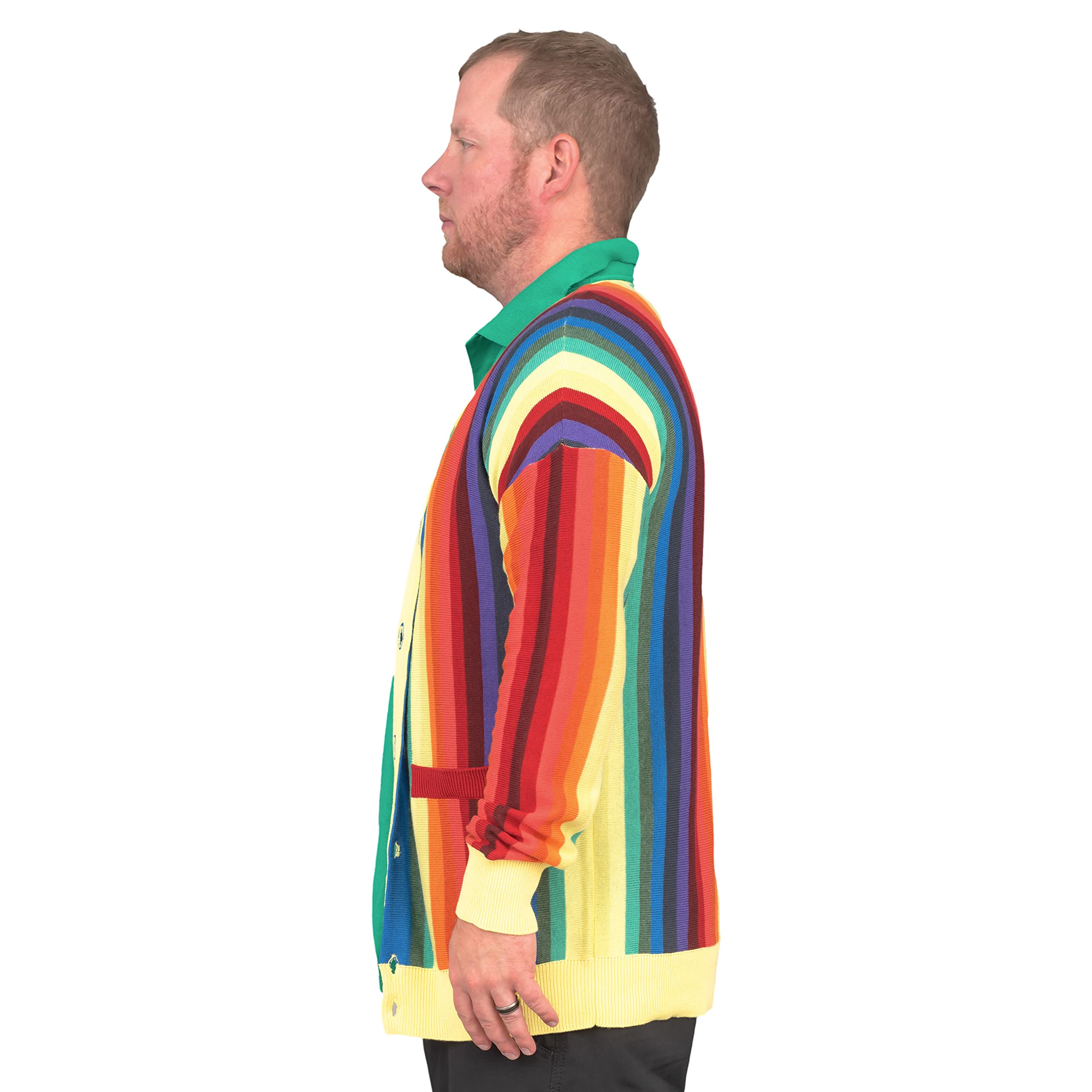 Caddyshack Caddy Rainbow Sweater Halloween Costume Cardigan - Image 3