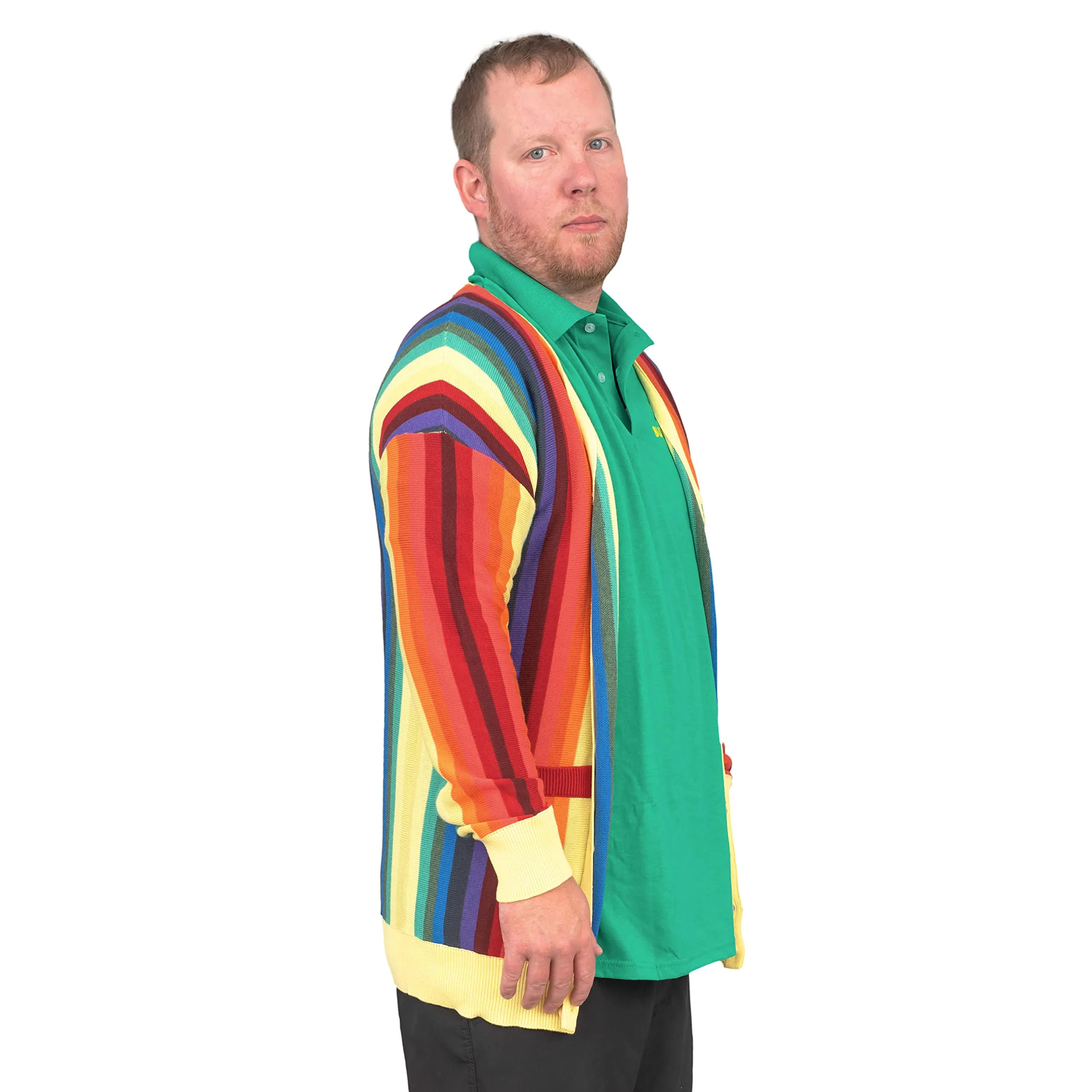 Caddyshack Caddy Rainbow Sweater Halloween Costume Cardigan - Image 5