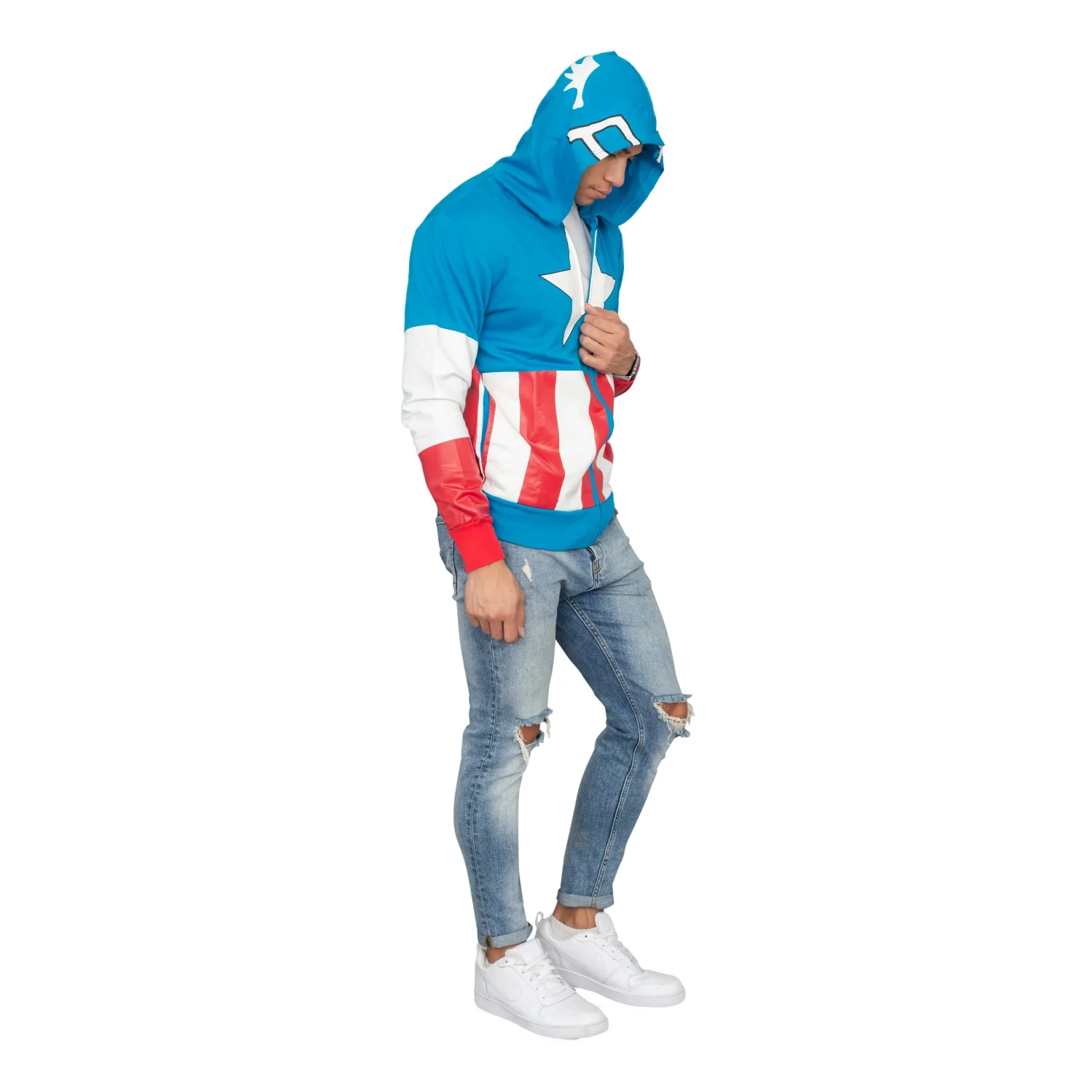 Captain America Adult Hooded Sweatshirt Hoodie Jacket - Image 6