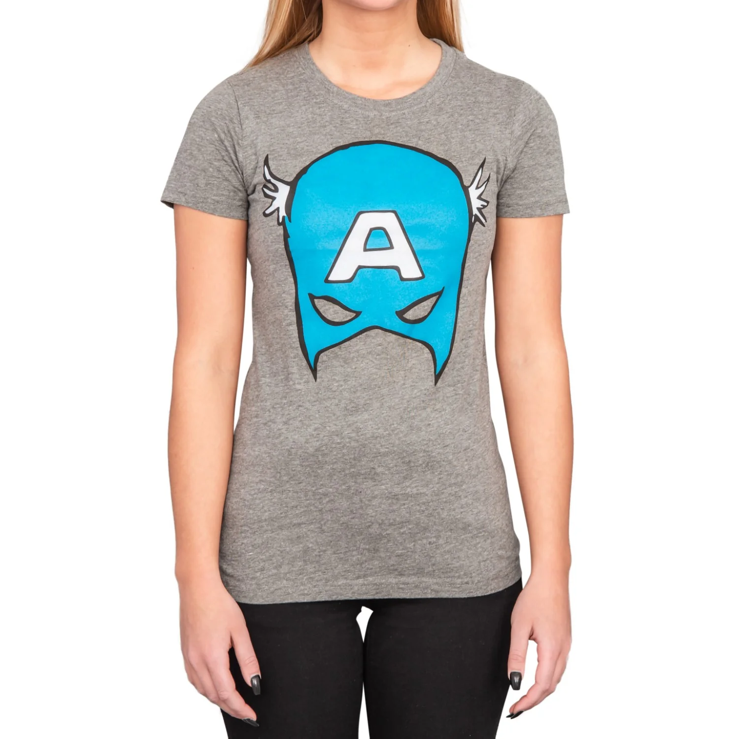 Captain America Big Blue A Mask T-Shirt - Image 8