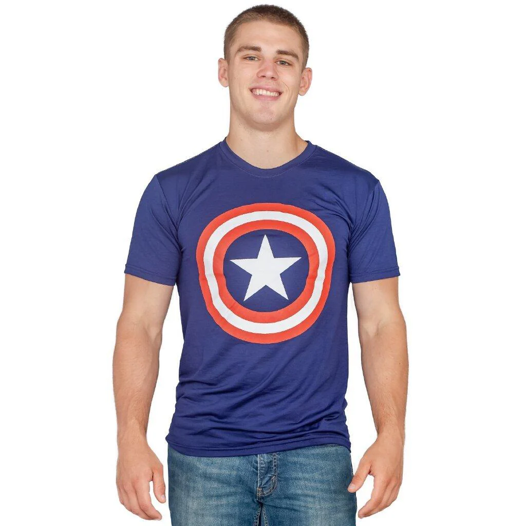Captain America Shield Performance T-Shirt - Image 3
