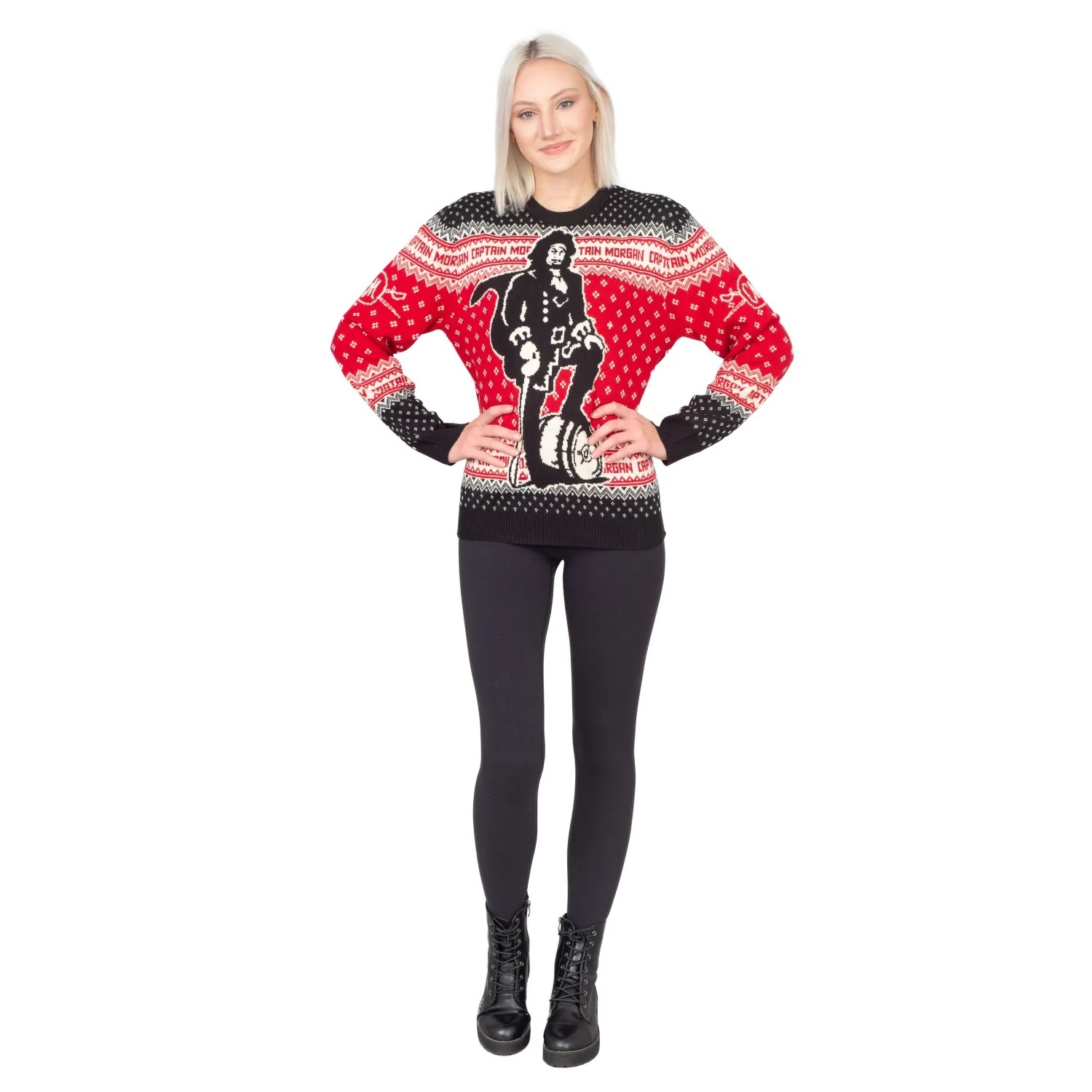 Captain Morgan The Standing Captain Ugly Christmas Sweater - Image 3