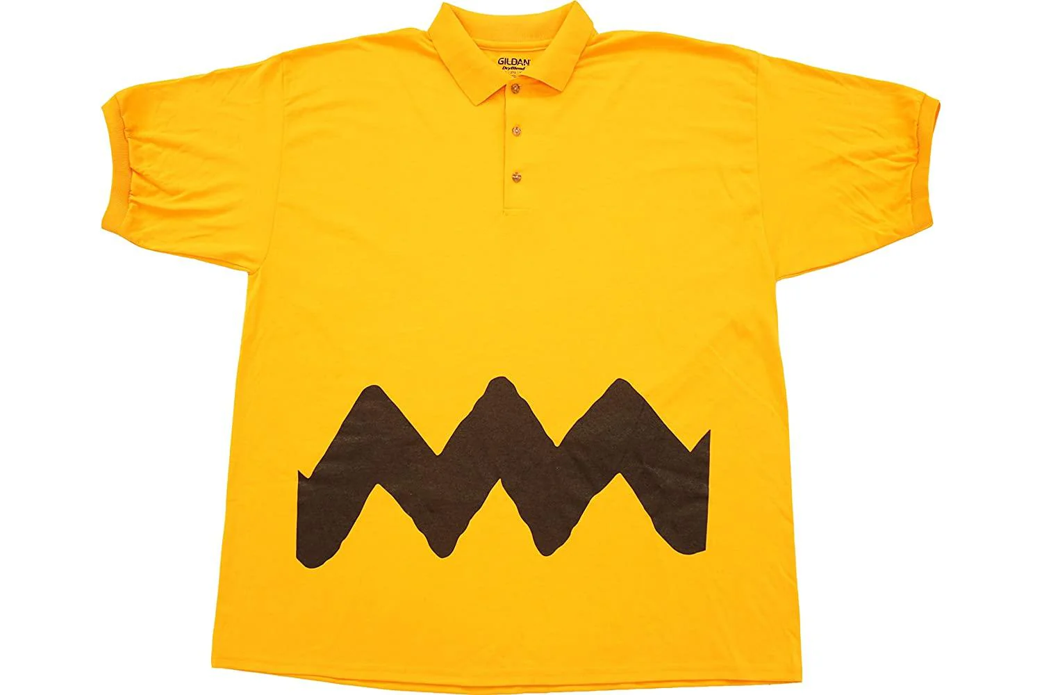 Charlie Yellow Polo Button Up Costume T-Shirt - Image 2