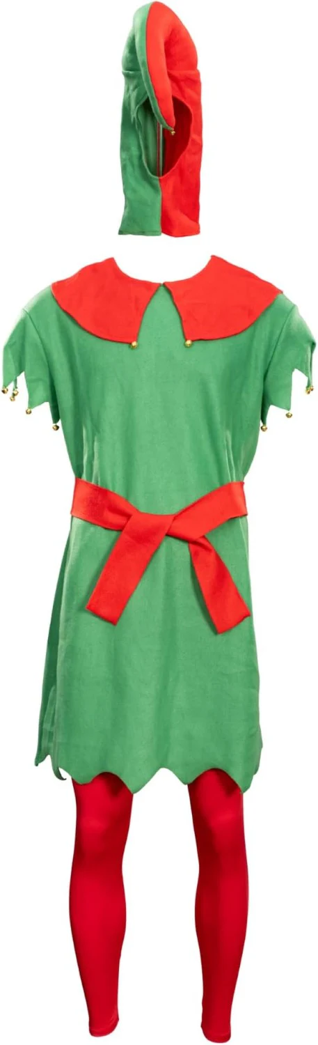 Christmas Elf Adult Unisex Halloween Cosplay Deluxe Costume Set - Image 3