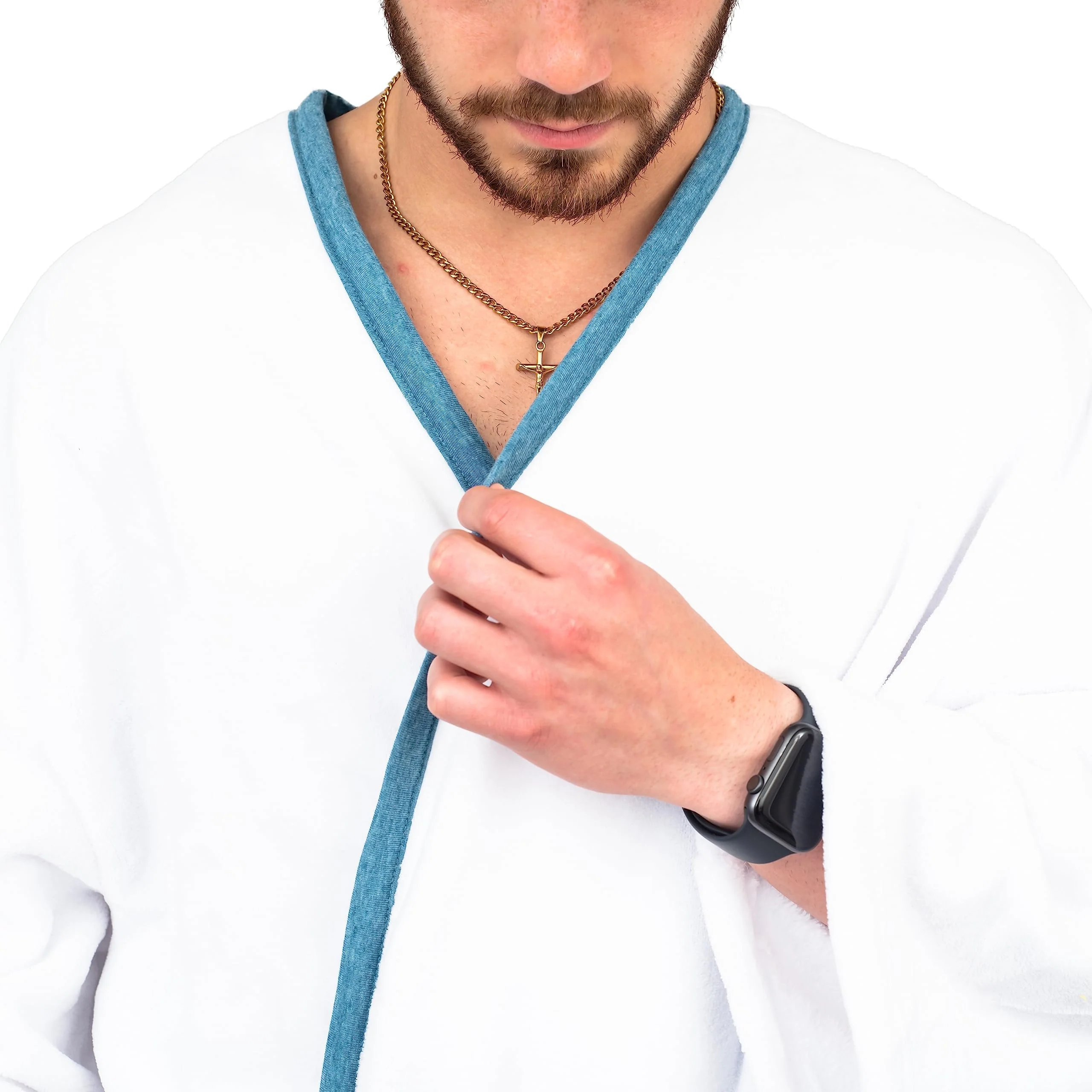 Christmas Vacation Cousin Eddie White Robe and Belt Costume - Image 5