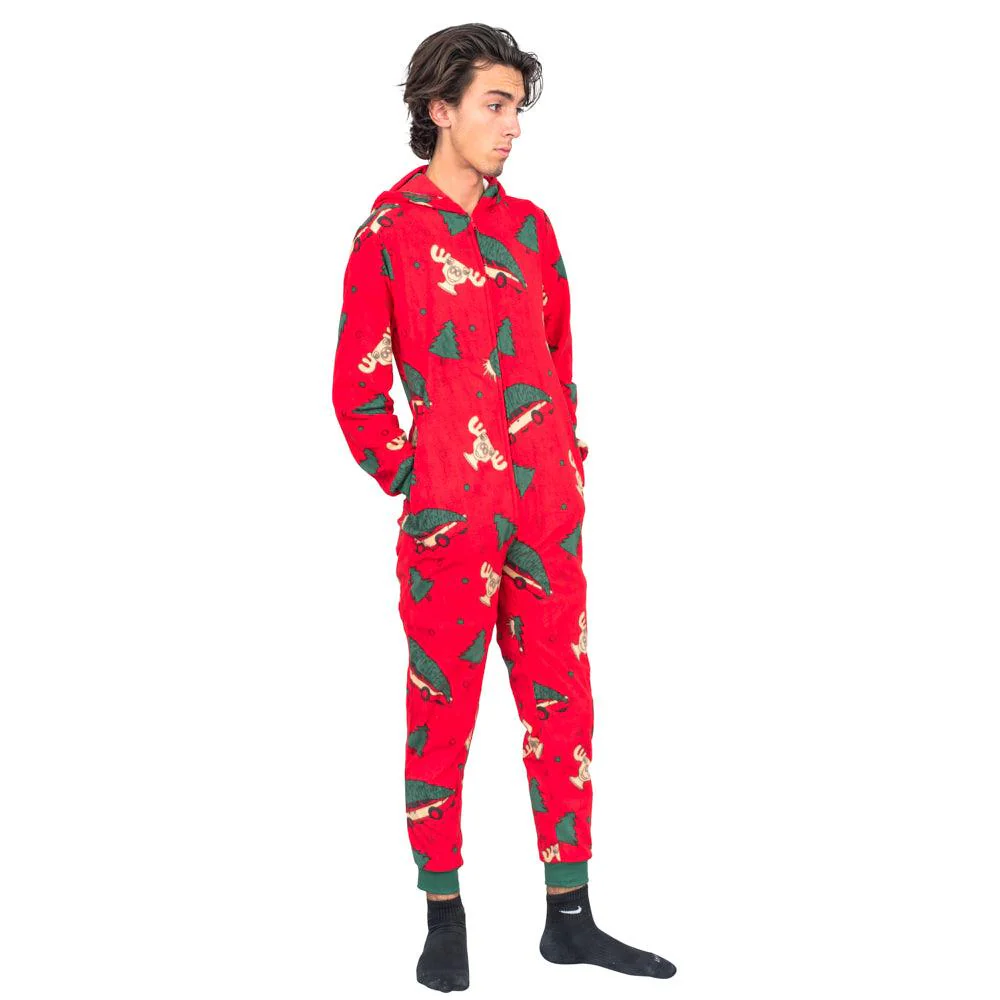 Christmas Vacation Moose Mug Full Pajama Jumpsuit - Image 2
