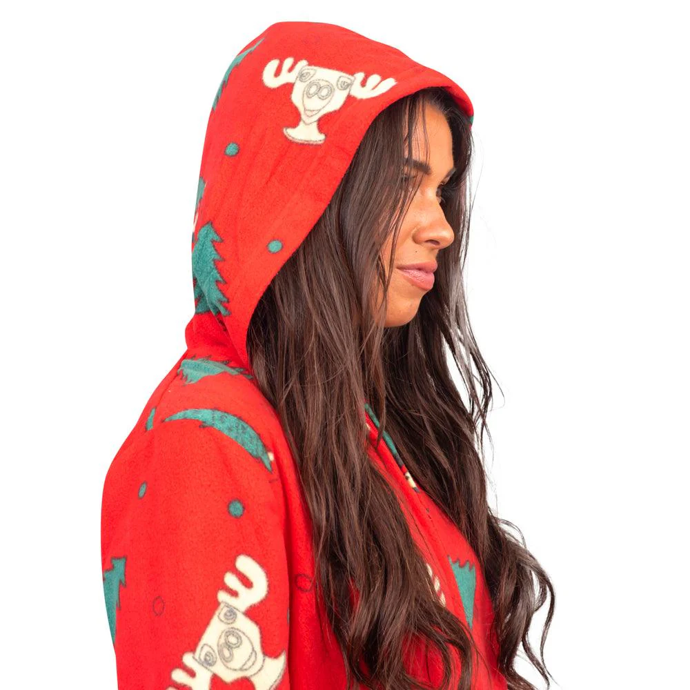 Christmas Vacation Moose Mug Full Pajama Jumpsuit - Image 4
