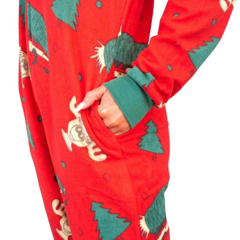 Christmas Vacation Moose Mug Full Pajama Jumpsuit - Image 5