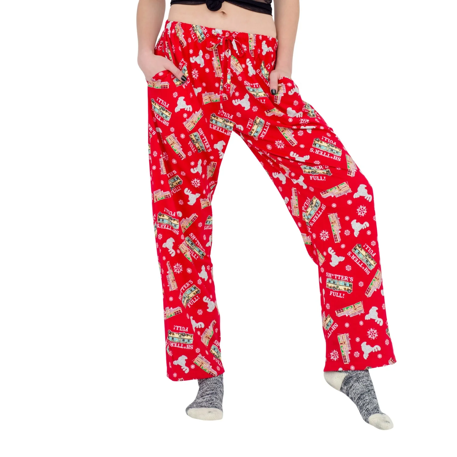 Christmas Vacation Shitter's Full Red Lounge Pants - Image 2