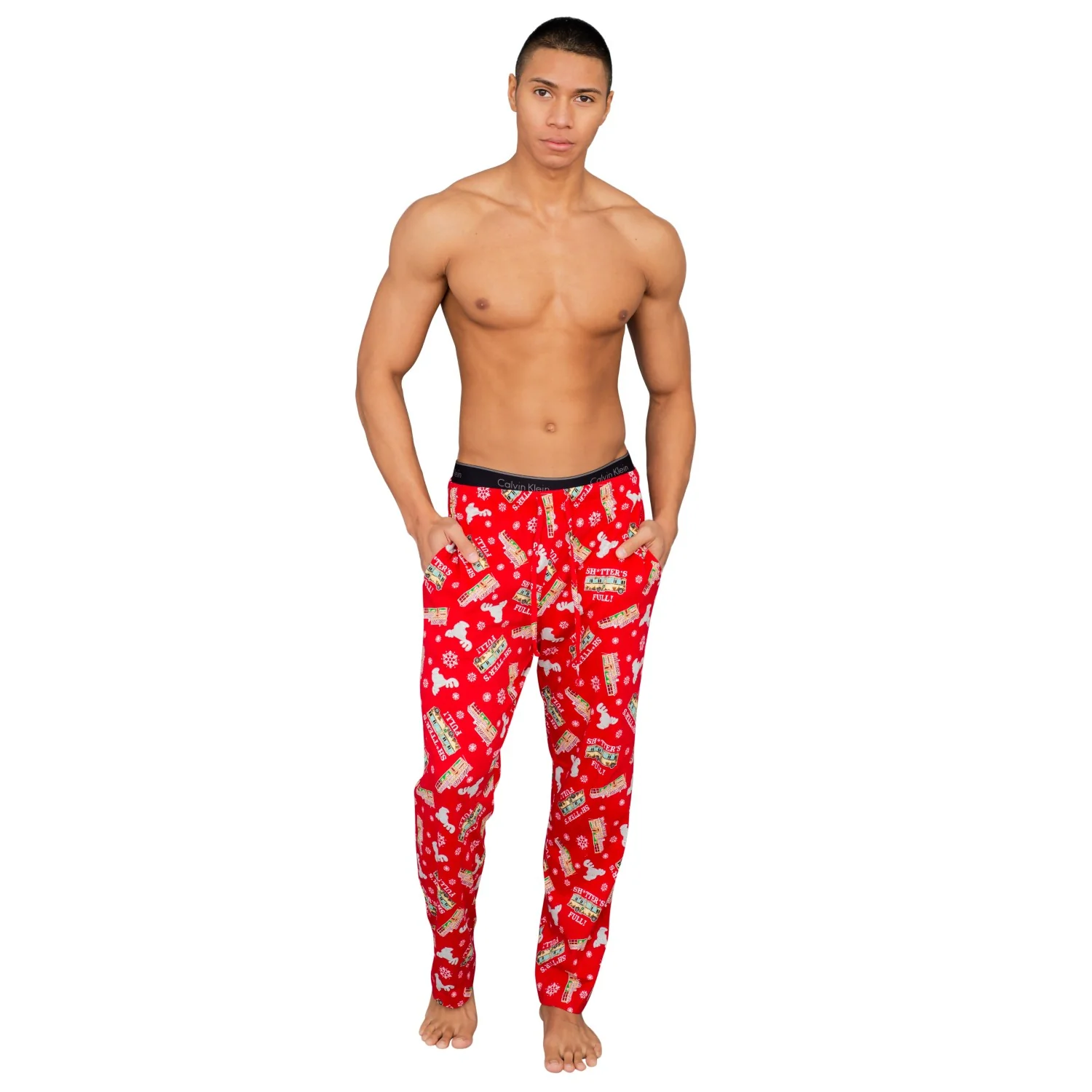 Christmas Vacation Shitter's Full Red Lounge Pants - Image 3