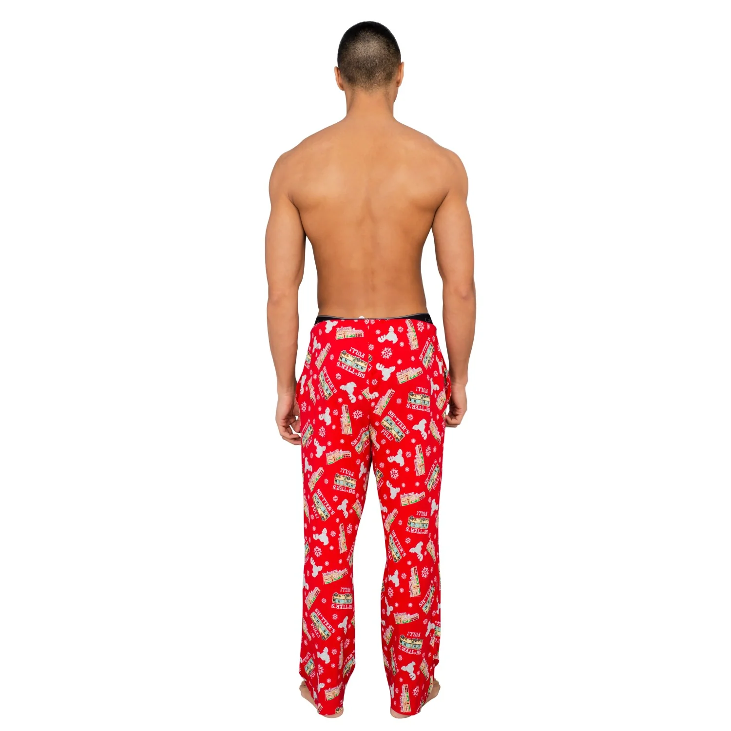 Christmas Vacation Shitter's Full Red Lounge Pants - Image 4