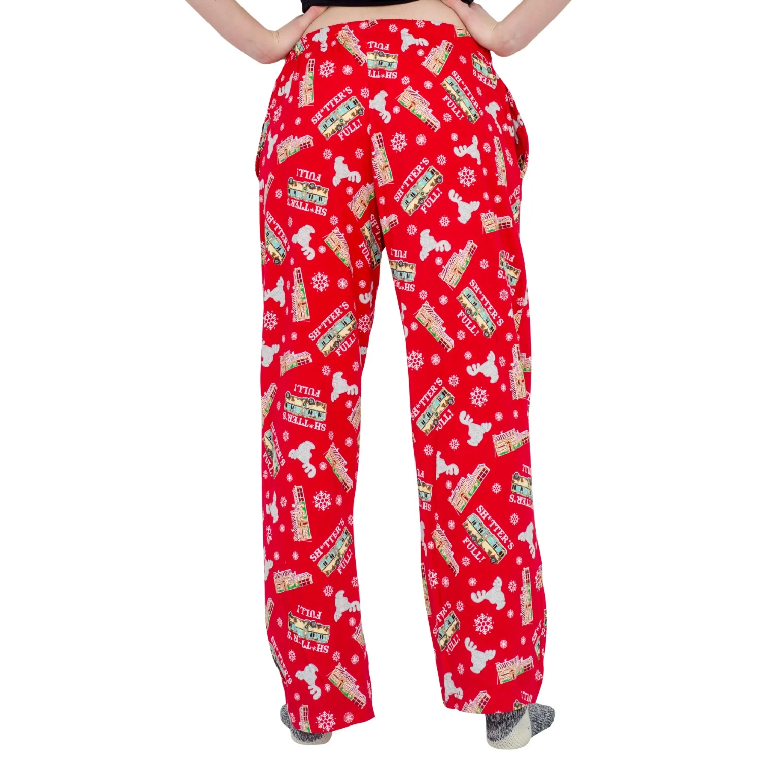 Christmas Vacation Shitter's Full Red Lounge Pants - Image 6