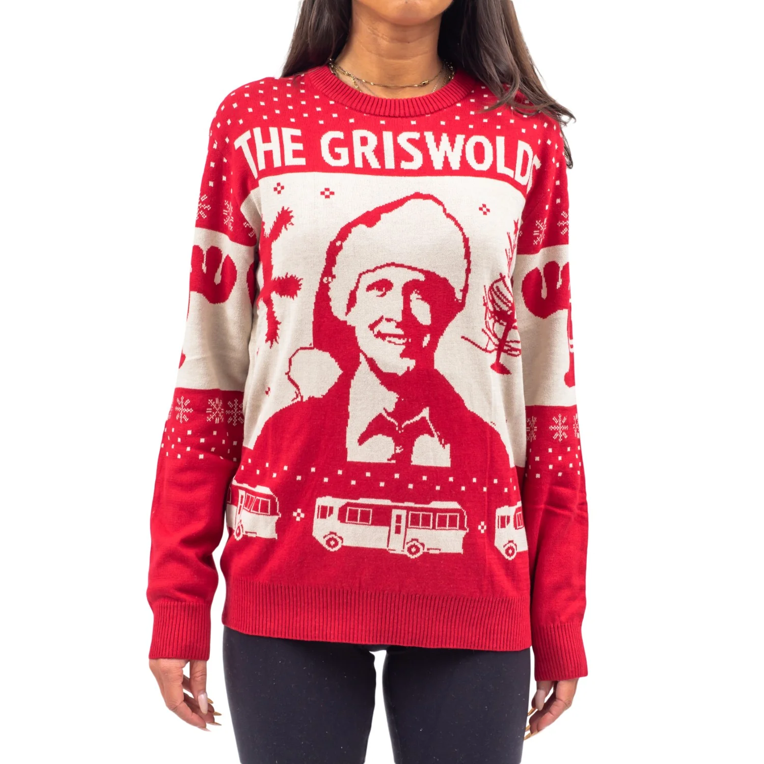 Christmas Vacation The Griswold's Threshold Clark Santa Hat Ugly Christmas Sweater - Image 9