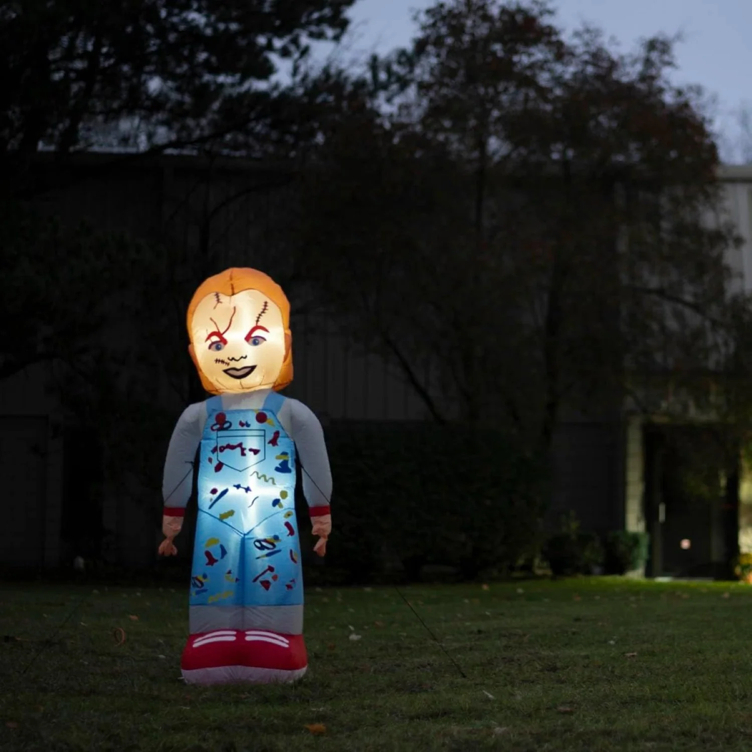 Chuckie Killer Doll Horror Indoor/Outdoor Light Up Inflatable Holiday Season Yard Decoration - Image 7