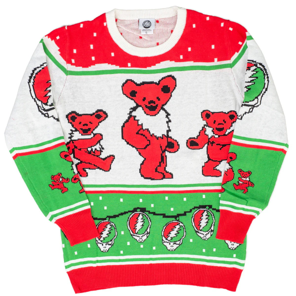 Classic Grateful Dead Dancing Bears Adult Unisex Ugly Christmas Sweater - Image 2