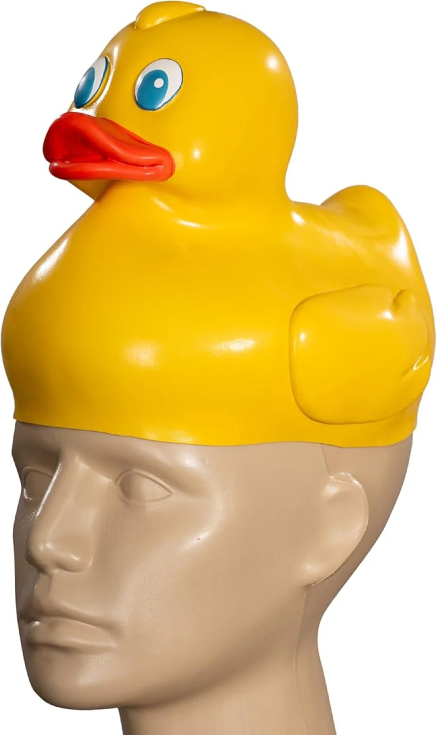 Classic Yellow Rubber Duck Costume Hat Halloween Accessory Adult Duck Head Design 21-Inch Size - Image 2