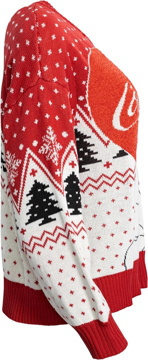 Coca Cola Heart Polar Bear Drinking Sweater - Image 7