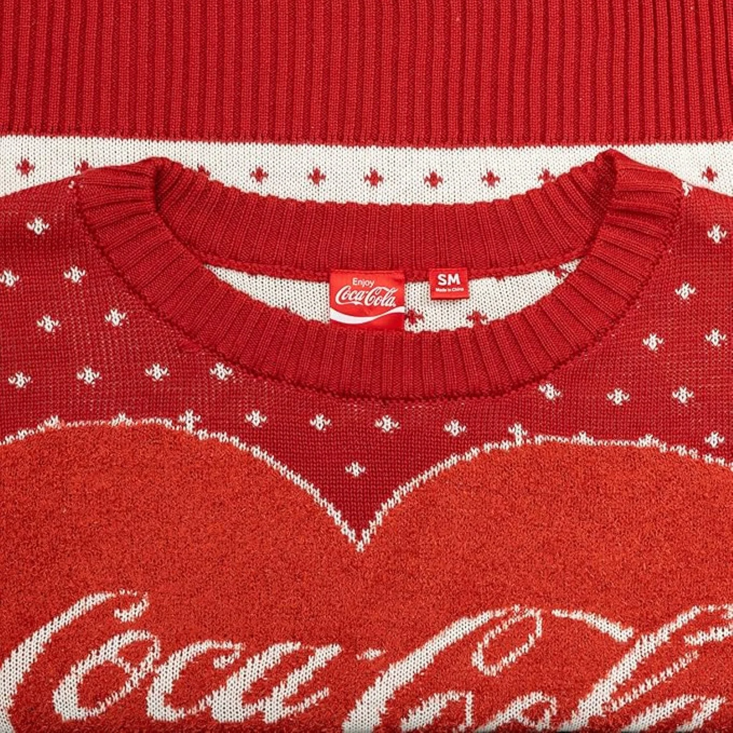 Coca Cola Heart Polar Bear Drinking Women's Ugly Christmas Sweater - Image 5
