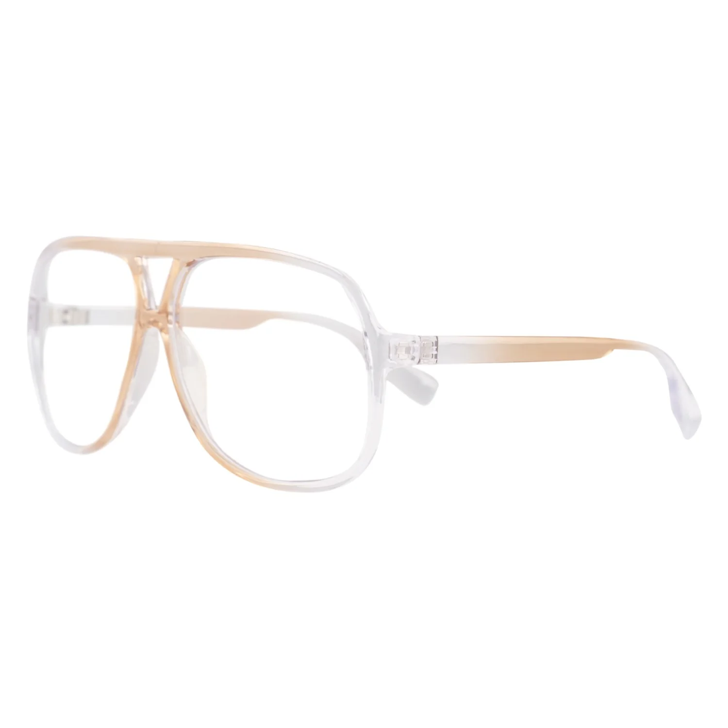 Halloween Costume Cosplay Gold Full Rim Aviator Kip Glasses - Image 3