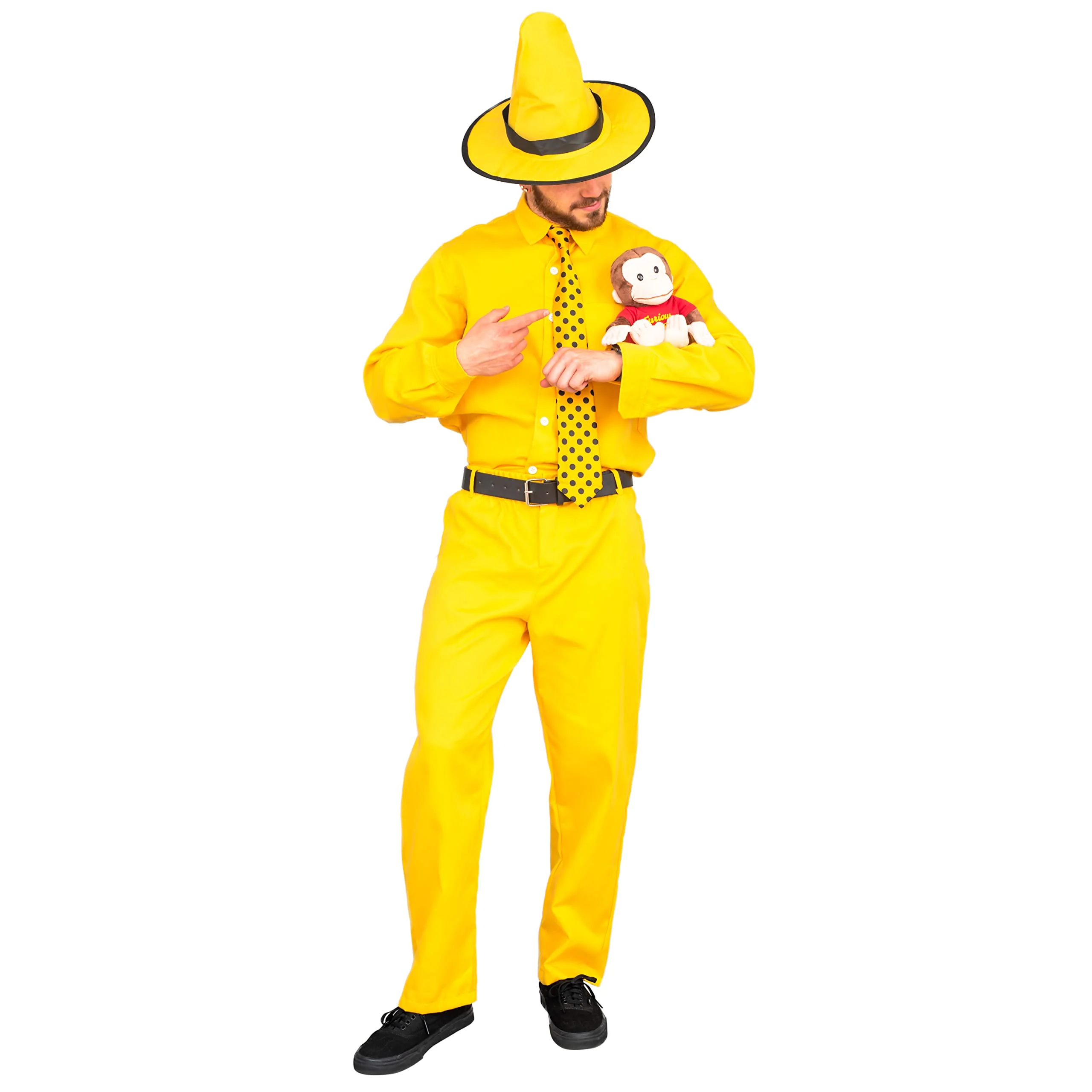 Deluxe Curious George Man In The Yellow Hat Costume Set - Image 2