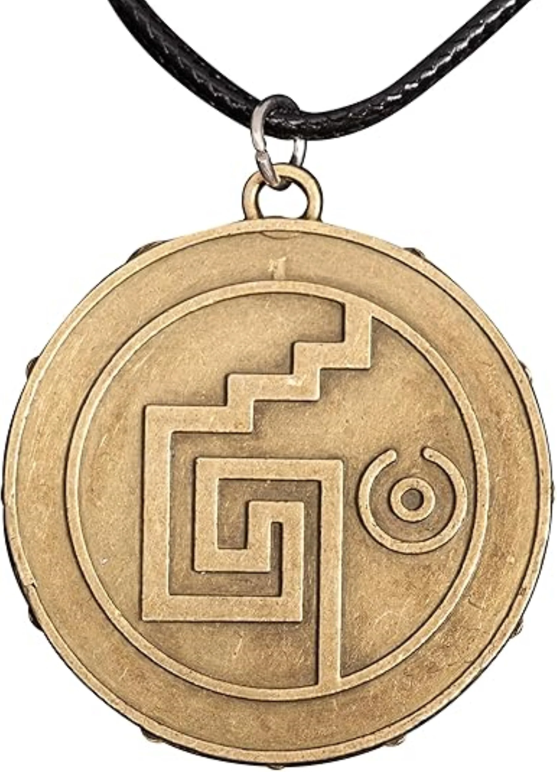 Cursed Pirates Aztec Coin Medallion Necklace Halloween Cosplay Costume Accessory - Image 2