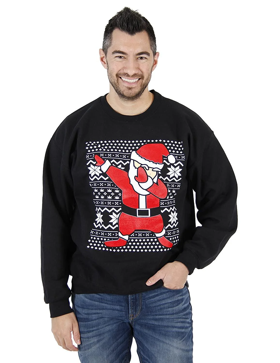 Dabbing Santa Ugly Christmas Sweatshirt - Image 2
