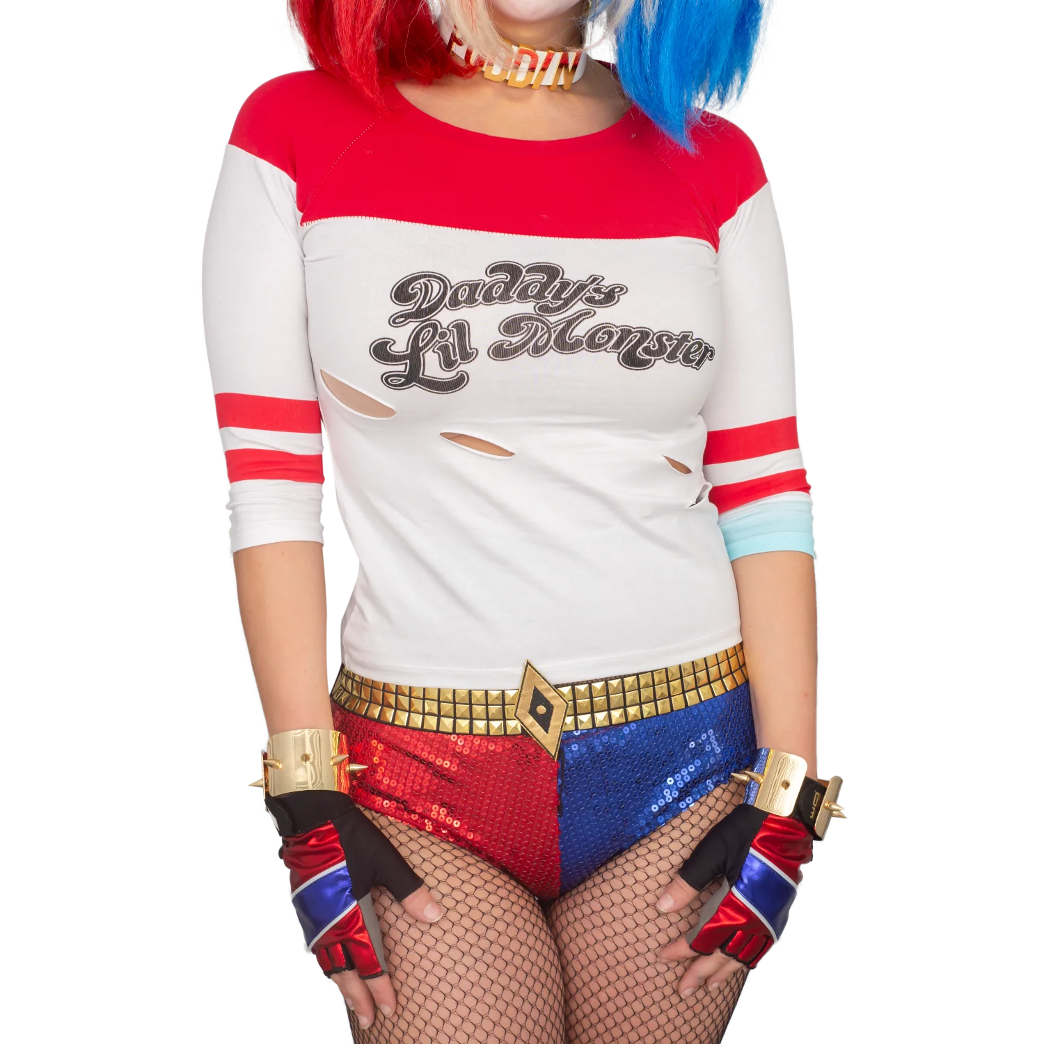 Daddy's Little Monster Raglan T-shirt - Image 7