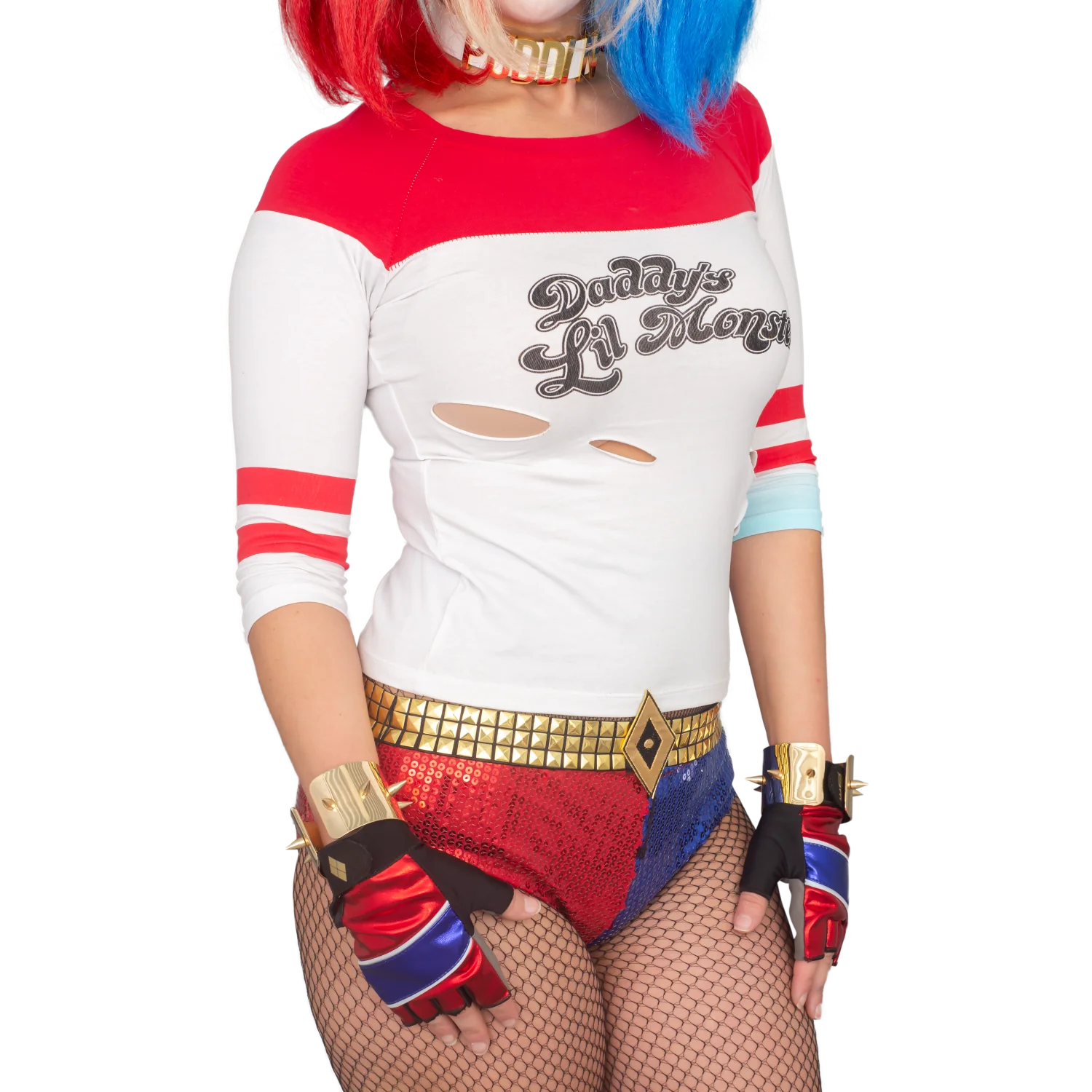 Daddy's Little Monster Raglan T-shirt - Image 8