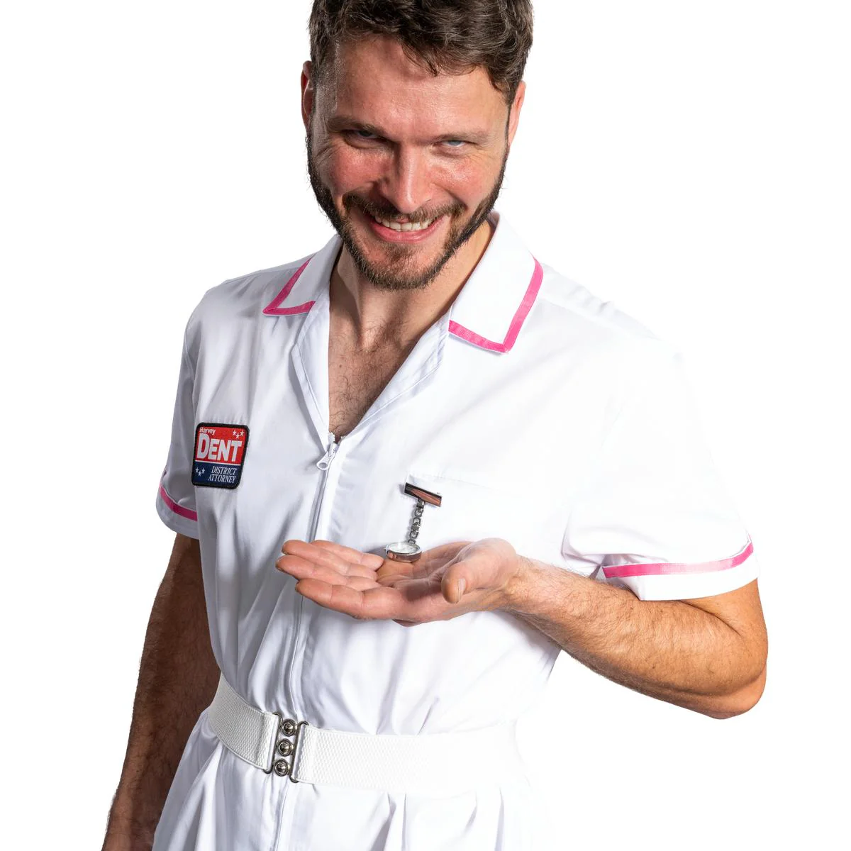Dark Knight Dent Superhero Villain Nurse Cosplay Halloween Cosplay Costume Set - Image 4