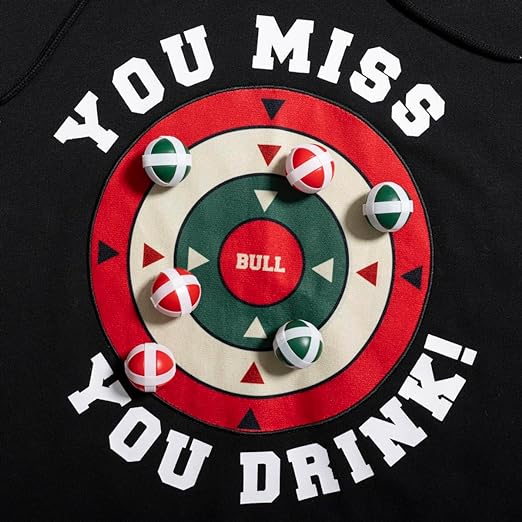 Dart Board Game You Miss You Drink Hoodie - Image 4