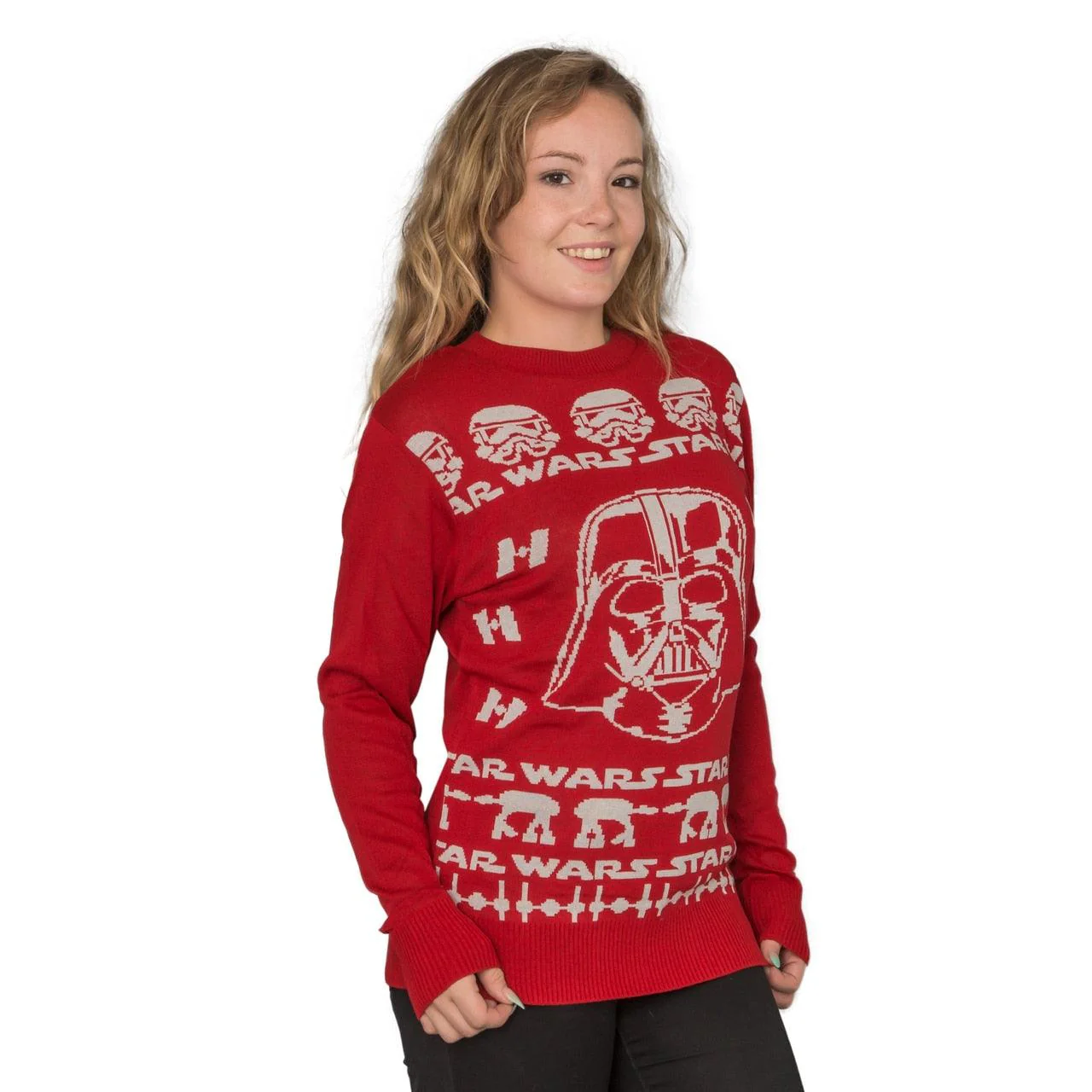 Darth Vader Adult Red Sweater - Image 2