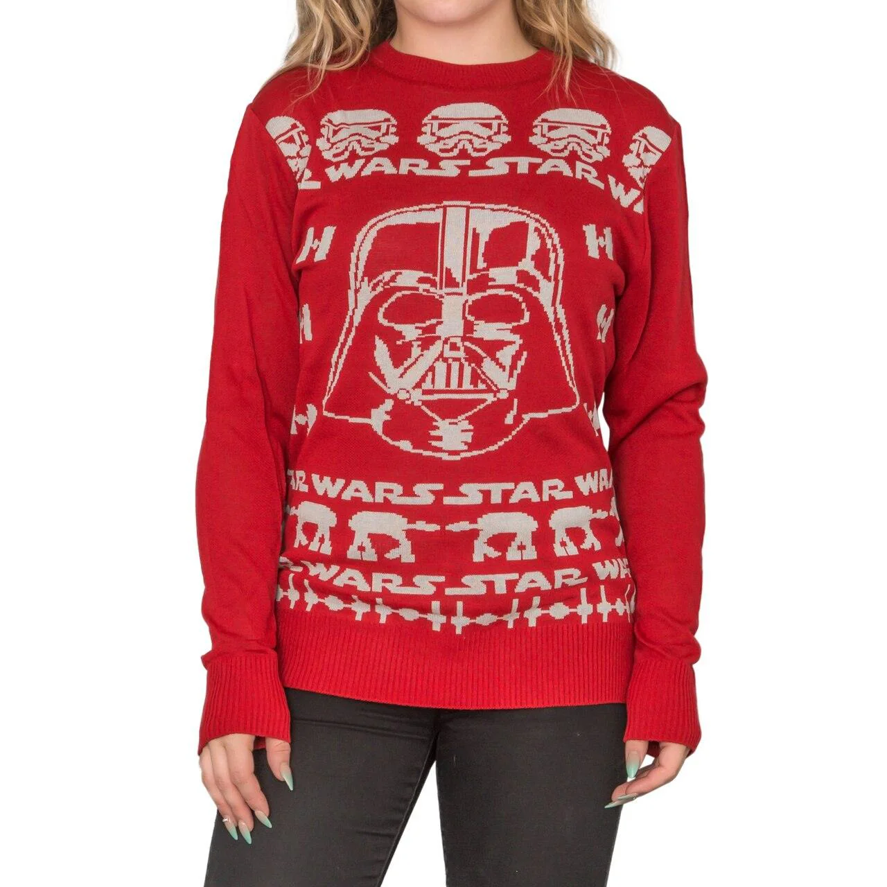Darth Vader Adult Red Sweater - Image 4