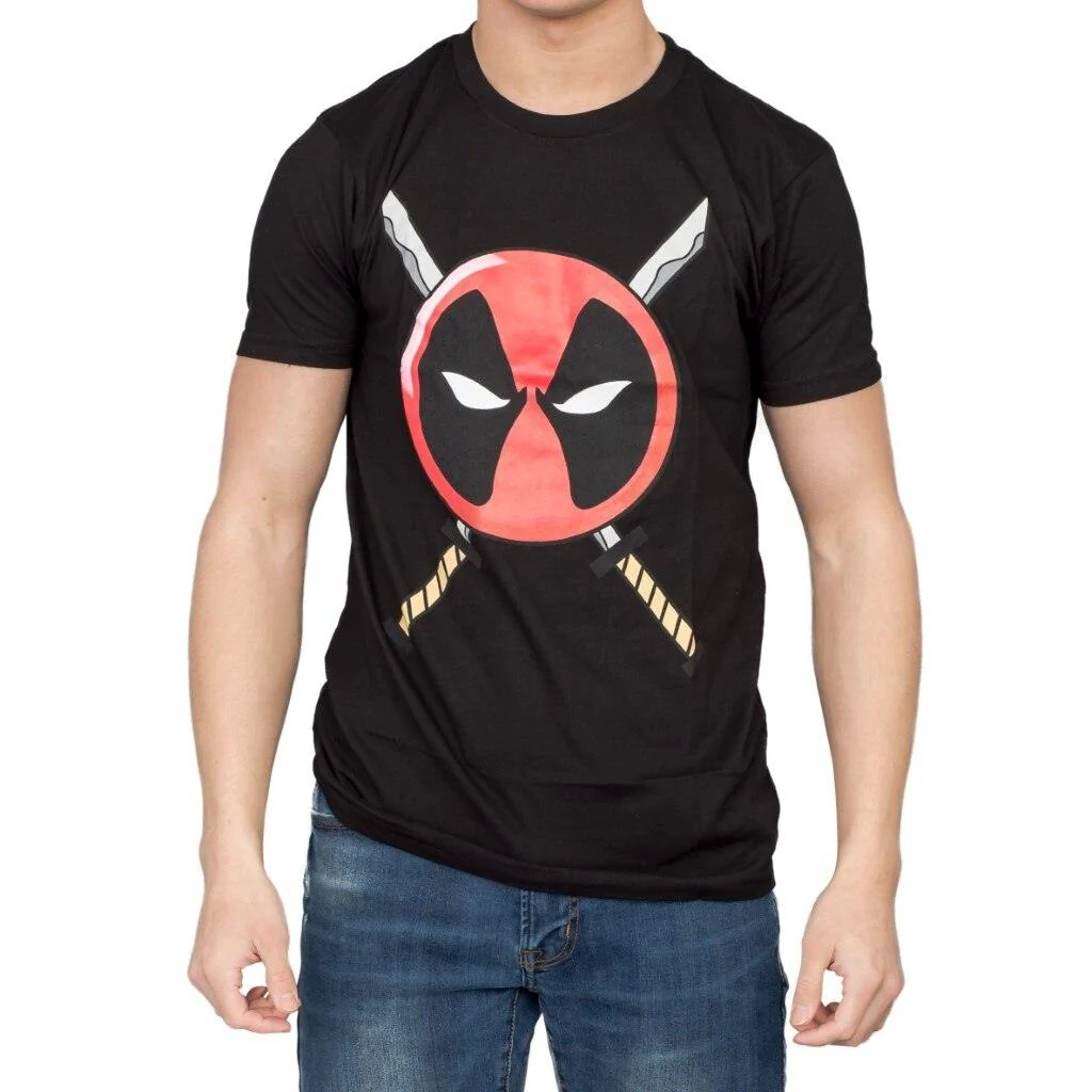 Deadpool Icon Logo and Swords T-shirt