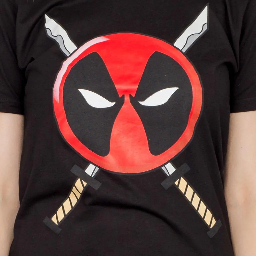 Deadpool Icon Logo and Swords T-shirt - Image 2