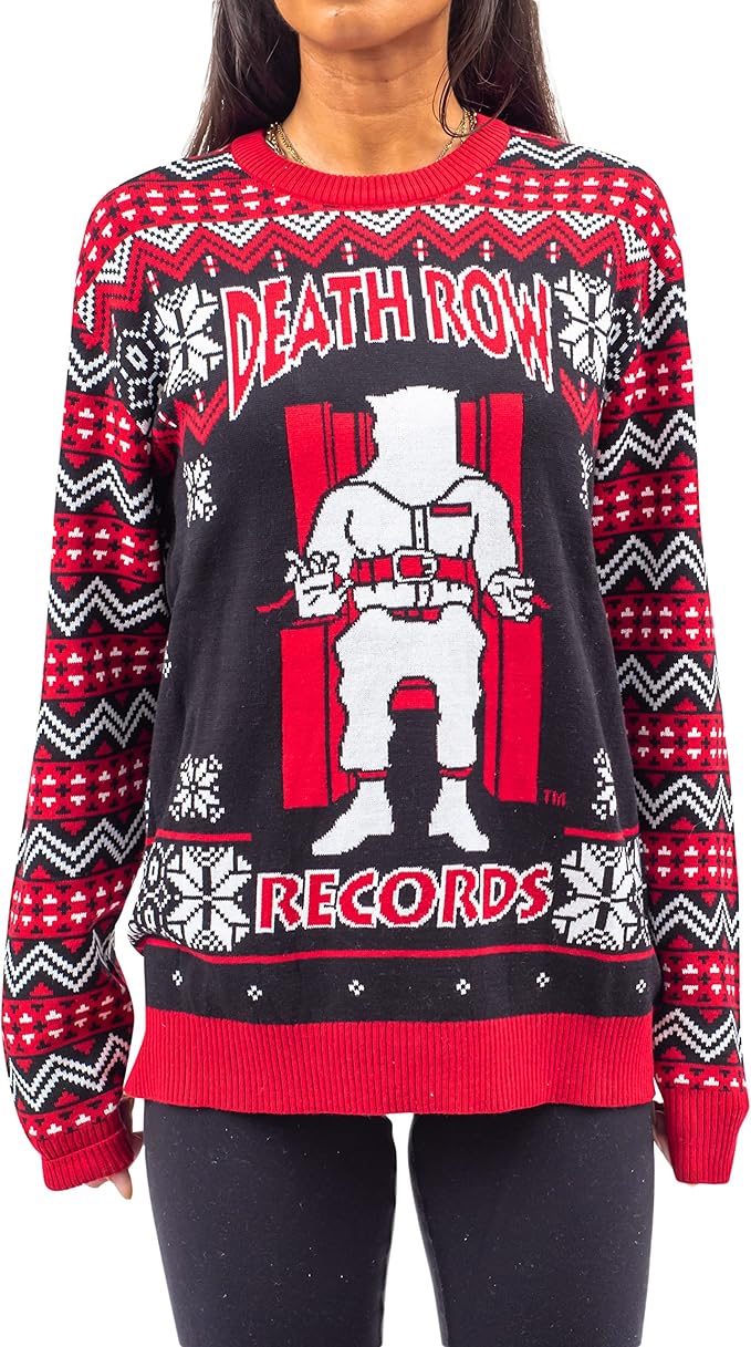 Death Row Records Inmate Fair Isle Adult Unisex Ugly Christmas Sweater - Image 2