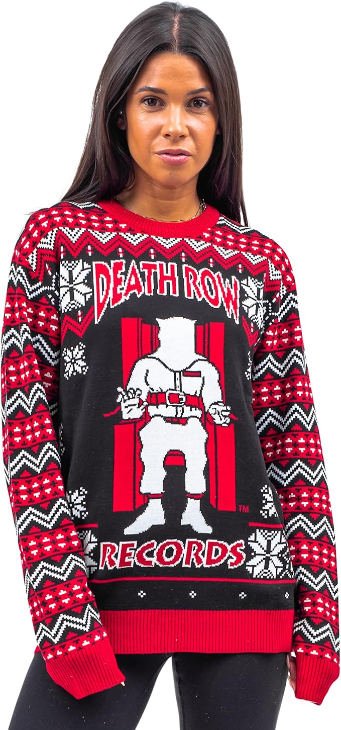 Death Row Records Inmate Fair Isle Adult Unisex Ugly Christmas Sweater - Image 4
