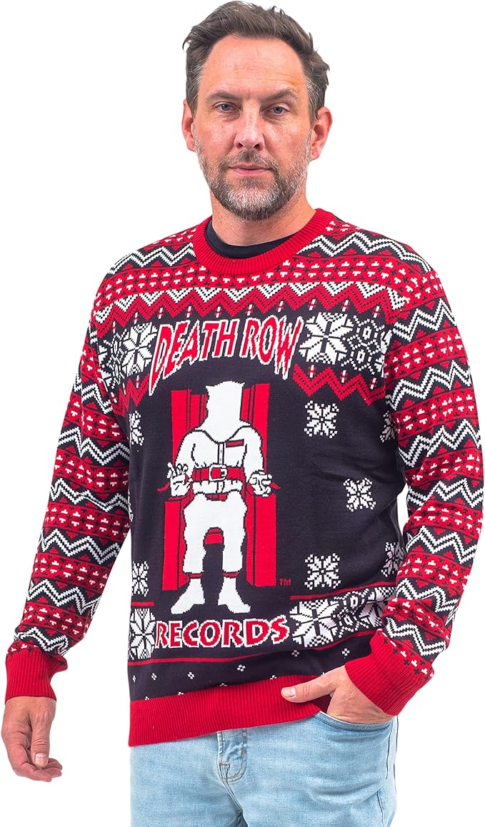 Death Row Records Inmate Fair Isle Adult Unisex Ugly Christmas Sweater - Image 6