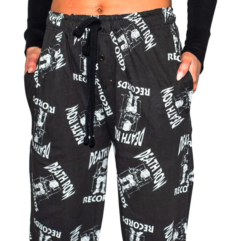 Deathrow Records Logo Toss Adult Sleep Lounge Pants - Image 3