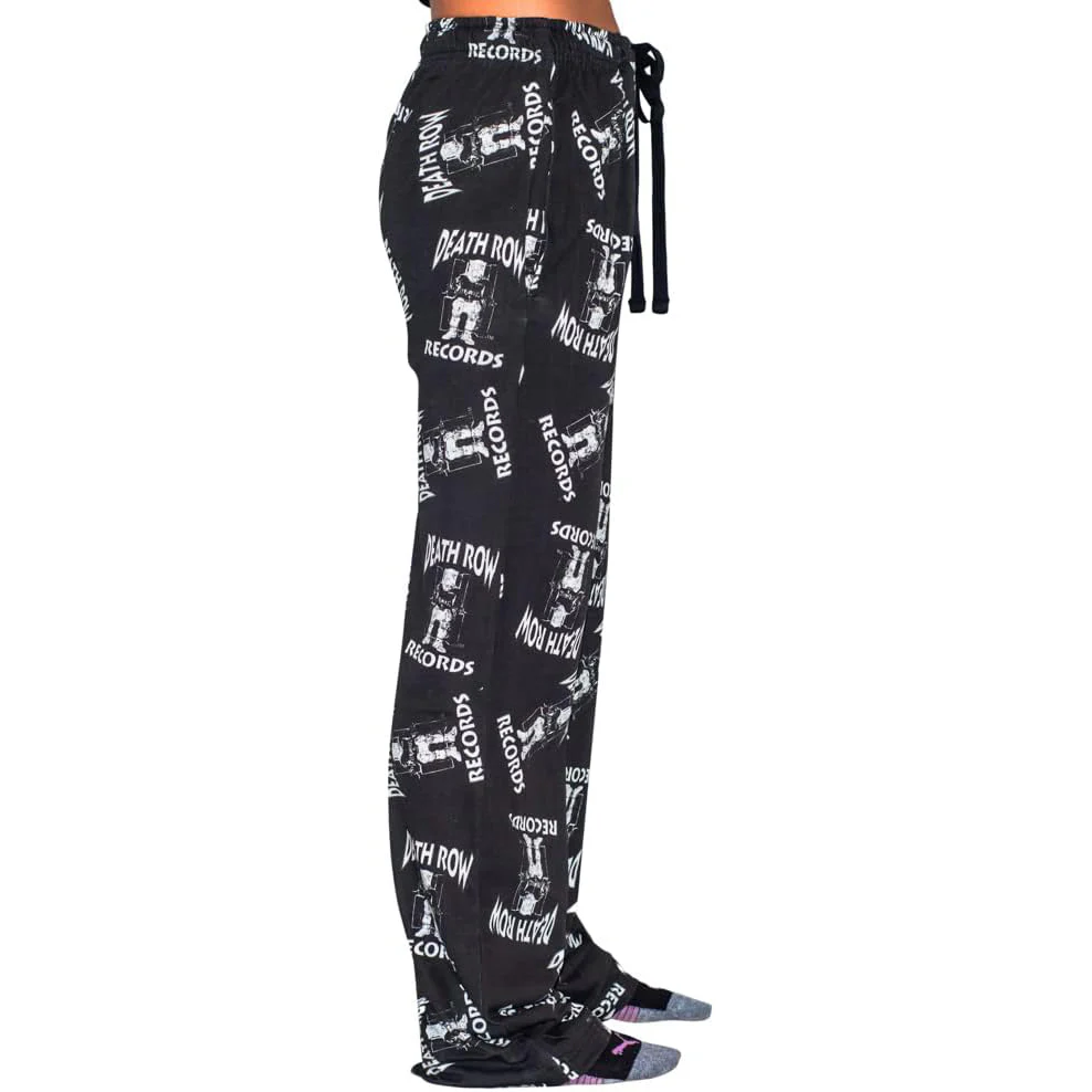 Deathrow Records Logo Toss Adult Sleep Lounge Pants - Image 4