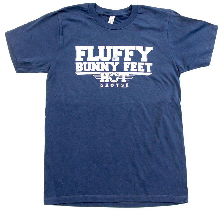 Distressed Hot Shots Movie Fluffy Bunny Feet Topper Quote T-shirt