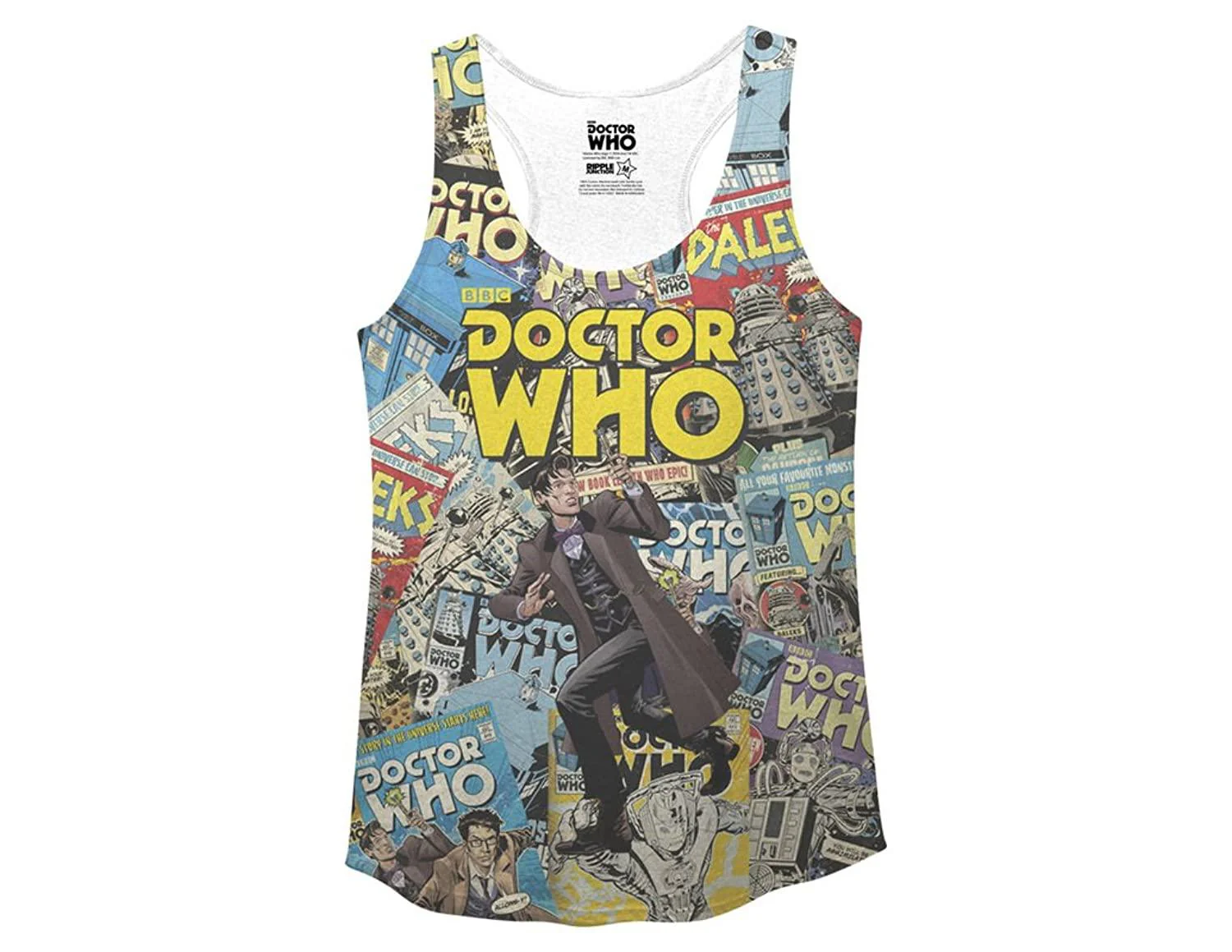 Doctor Who Comic Covers Racerback Tank - Image 2