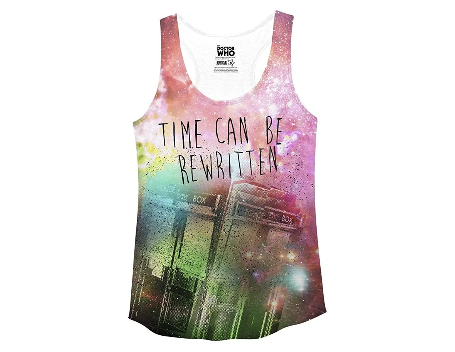 Doctor Who Time Can Be Rewritten Racerback Tank - Image 2